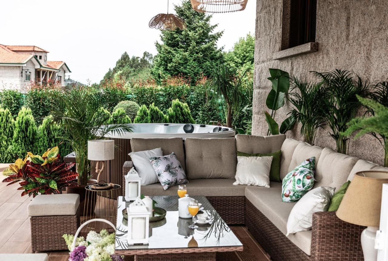 Casa Victoria Garden Con Jacuzzi Y Piscina Villa Caldas De Reis Exteriör bild