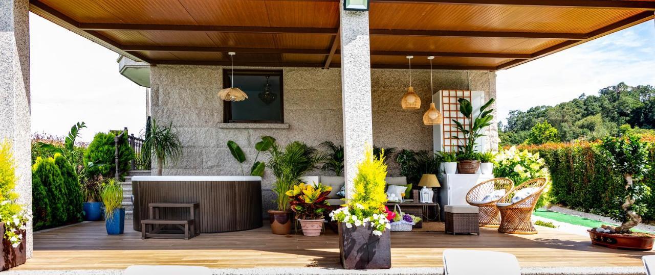 Casa Victoria Garden Con Jacuzzi Y Piscina Villa Caldas De Reis Exteriör bild